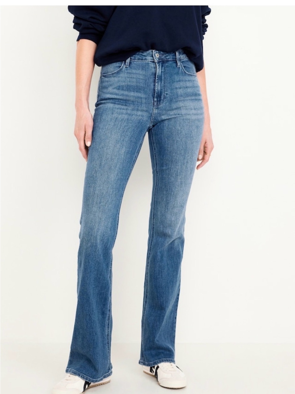 Old Navy High-Rise Wow Flare Jeans - Medium Blue Wash